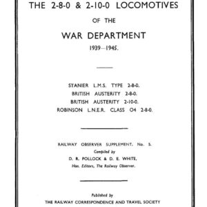 2-8-0/2-10-0 Locomotives of the WD (1939-45)