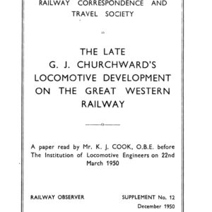 GJ Churchward‘s Locomotive Development