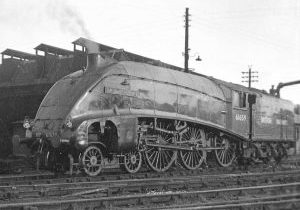 Circa 1949, B17/5 4-6-0 No. 61659 “East Anglian” is seen on Cambridge shed - the only streamlined loco to be allocated to Cambridge. Photo: Copyright David Scudamore Collection.