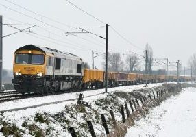 On the coldest day nationally since 2010, GB Railfreight Class 66 No. 66793 runs to time through Waterbeach on December 12th 2022 with 6L37, the 09.57 Hoo Junction to Whitemoor engineers' working. Photo: Michael Smyth.