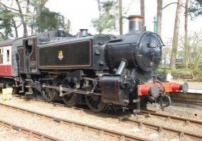 Preserved Hawksworth Pannier Tank 1501 at Holt on the NNR Spring Steam Gala 7 March 2015