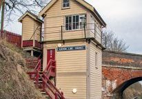 Not part of the presentation - for illustrative purposes only. Kirton Lime Sidings Signal Box, as seen from a passing train, at 12:44 on Saturday 23rd January 2016. Image Credit: Geoff Plumb