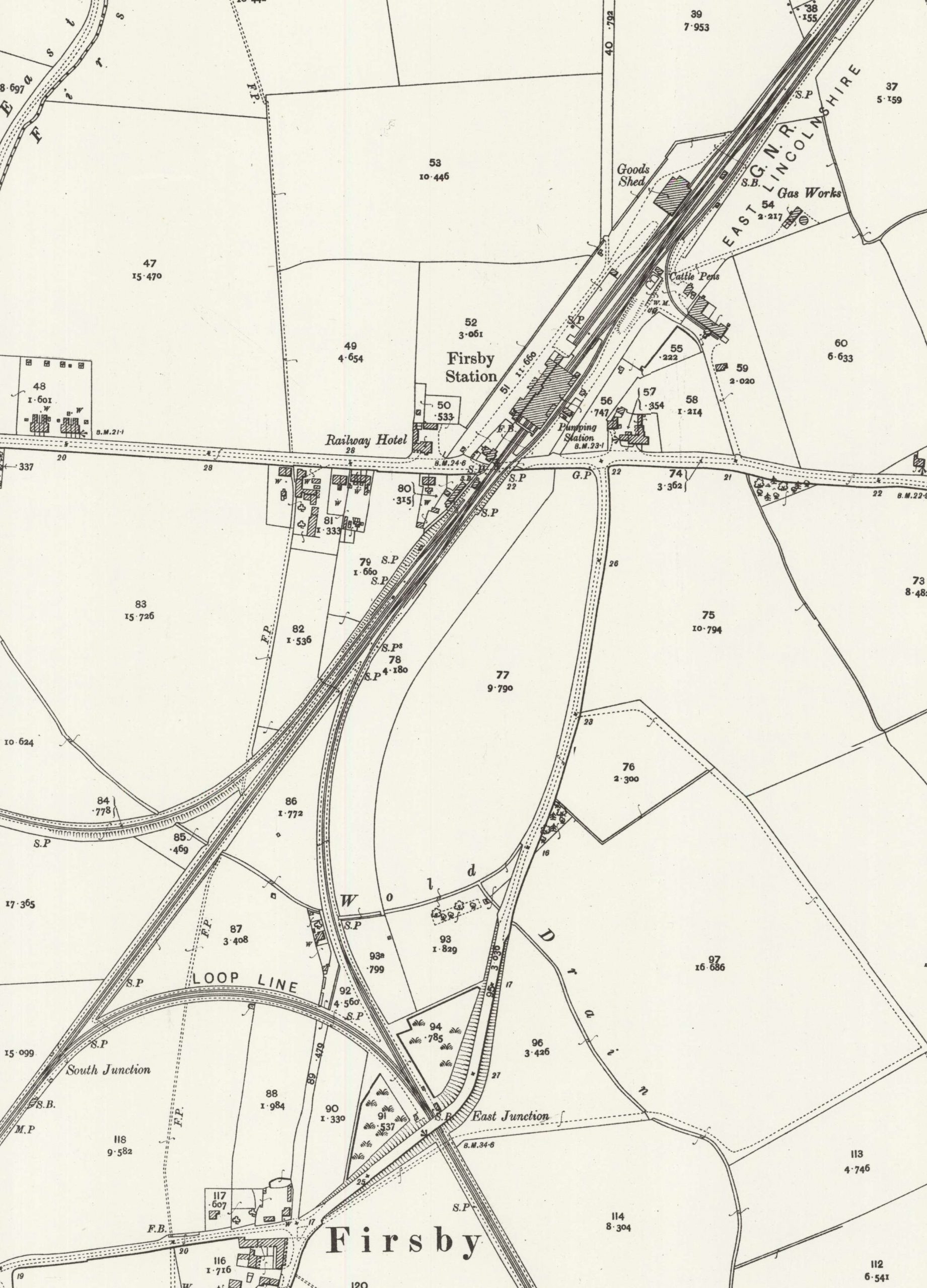 19060000-FIRSBY-Map-Composite-E1W 1906 25-inch-to-the-mile Ordnance Survey map of Firsby. Copyright CC-BY (NLS) https://maps.nls.uk/