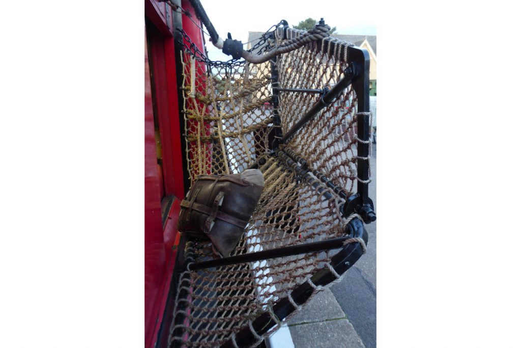 20240928-WANSFORD-80337-Brian-White-19 The net and a pouch on vehicle 80337 are on display to passengers at Wansford Station for the Nene Valley Railway's excellent Night Mail event on Saturday September 28th 2024. 80337 is one of the eleven Diagram 729 vehicles (80328 to 80338 inclusive) built at York in 1968-69. All eleven vehicles were built for nets and arms, but only vehicles 80328 to 80333 inclusive carried them in service. Photo: Alan Jones.
