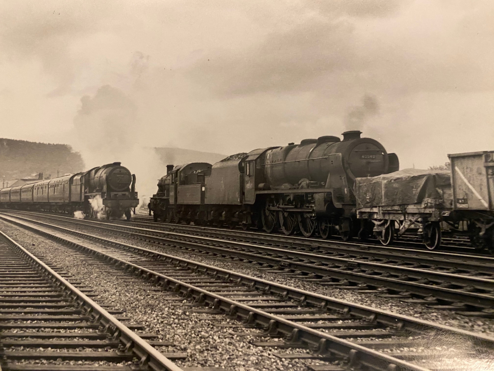 A busy steam era scene at Penrith.