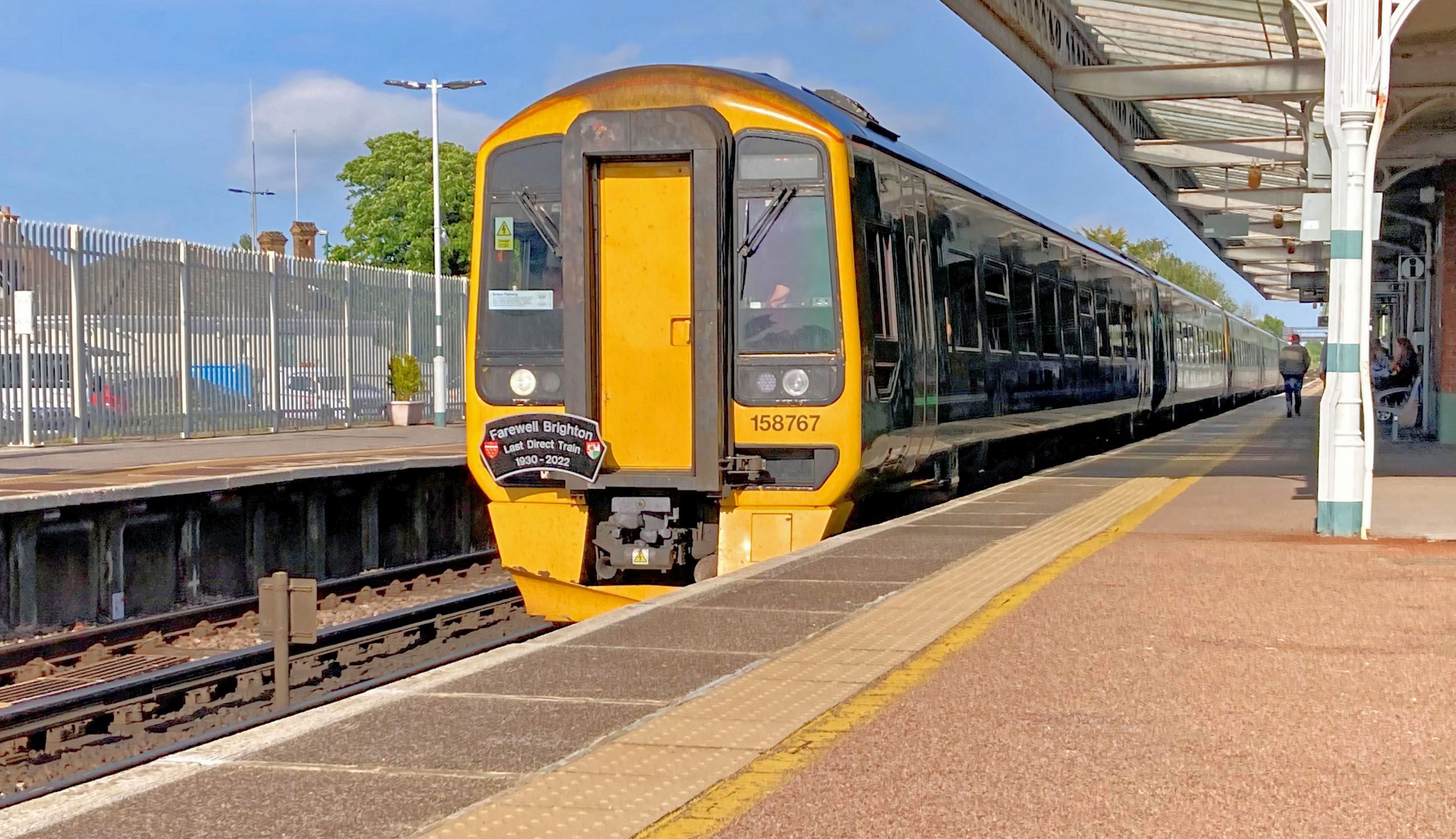 Class 158 767 & 158798 at Barnham form the last ever GWR service on West Coastway, the 17:02 Brighton to Bristol Parkway on Friday 13 May 22. Part of a Chichester member's regular Monday to Friday commute. Image Credit: Andy Perry
