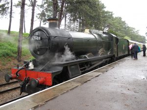 GWR Modified Hall Class Loco 7903 Foremarke Hall at Cheltenham Racecourse Station