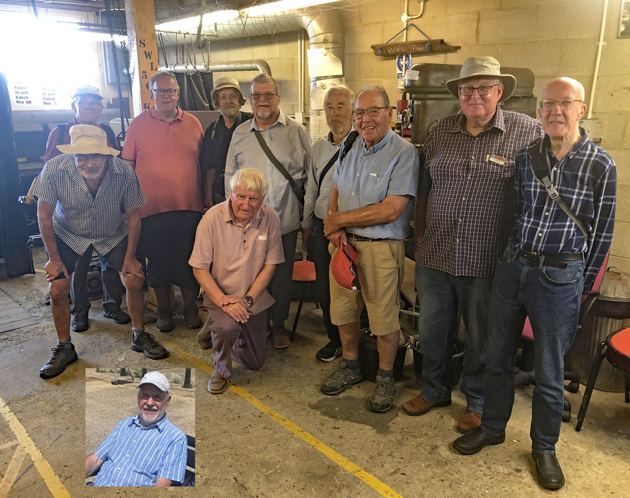 Chichester Branch members enjoy a visit to the Volks Railway in Brighton, 26 June 2024. Thanks to the management we were given a tour of the workshop complex at Halfway station, including entry to Magnus Volk's original workshop / garage from where the above picture was taken.